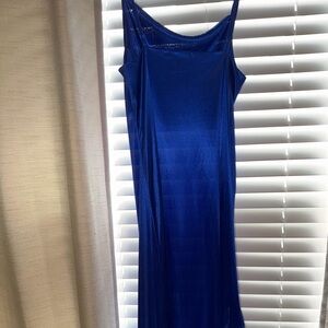 Elegant Blue Sheer Dress